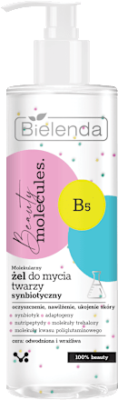 Molekularny żel do mycia twarzy synbiotyczny Beauty molecules Bielenda