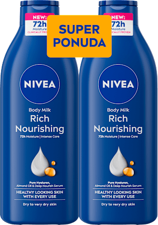 Mlijeko za tijelo Rich Nourishing, duo pakiranje, 2 x 400 ml NIVEA