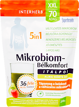 Mikrobiom-bélkomfort italpor alma-körte ízesítéssel Interherb