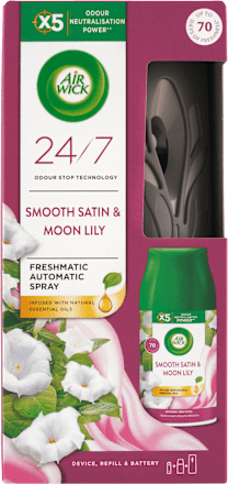 Freshmatic difuzér a náplň do osvěžovače vzduchu jemný satén a měsíční lilie AIR WICK