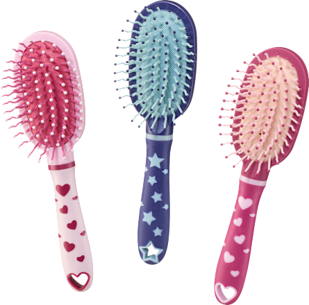 Детска четка за коса за лесно разресване, различни цветове/мотиви ebelin