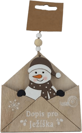 dekorační obálka dopis pro Ježíška, hnědá MOREX