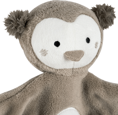 Handpuppe Eule, grau fehn