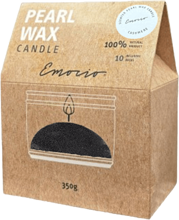 svíčka vonný sypaný vosk Cashmere černý + 10 ks knotů Emocio