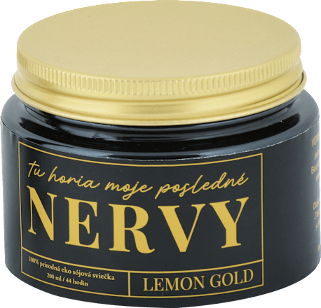 Sójová eko sviečka Nervy Lemon Gold  BOTANICA SLAVICA