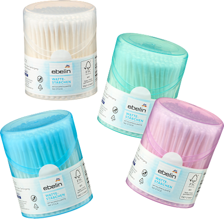 Fültisztító pálcika műanyag dobozban ebelin