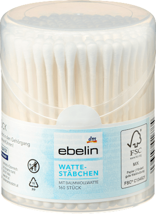 Wattestäbchen Box sortiert ebelin