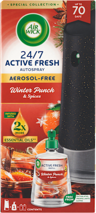 Difuzér a náplň do osviežovača vzduchu 24/7 Active Fresh Zimný punč Air Wick