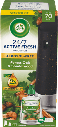 Difuzér a náplň do osviežovača vzduchu 24/7 Active Fresh dubový les a santalové drevo Air Wick