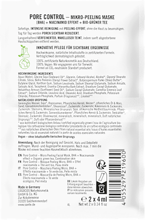 Peelingmaske Mikro Pore Control  SANTE NATURKOSMETIK