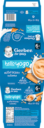 Mliečny dezert so sušienkami hello yogo Gerber