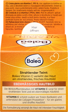 Dnevna krema s vitaminom C, SPF 15 Balea