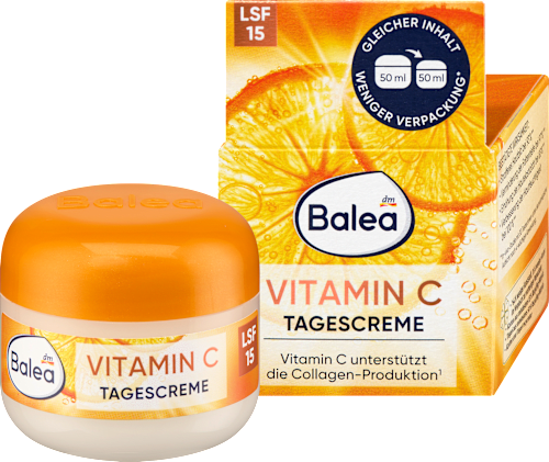 Denný pleťový krém Vitamin C s OF 15 Balea