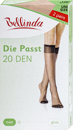 punčochové podkolenky, almond, 2 páry Bellinda