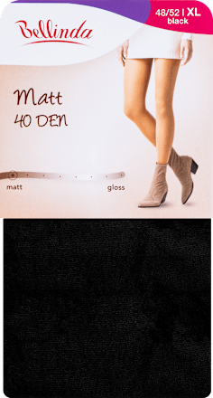 punčochové kalhoty MATT, velikost 48/52, černé Bellinda