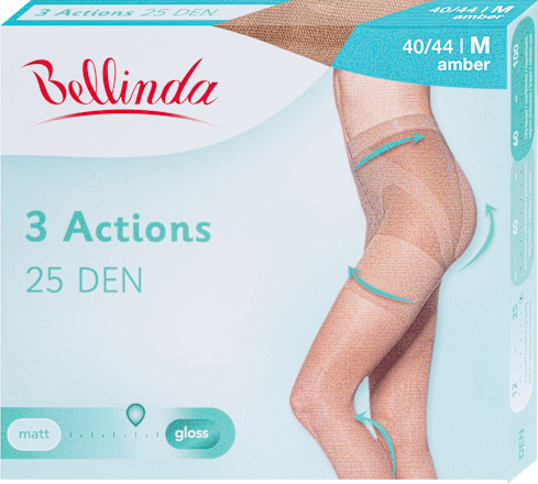 punčochové kalhoty 3 Actions, velikost M, amber Bellinda