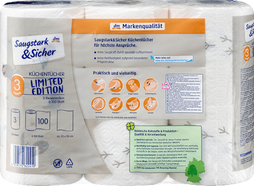 Kuchynské utierky Limited Edition 3x100 Saugstark&Sicher