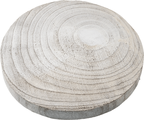 Holzscheibe, rund, grau Dekorieren & Einrichten