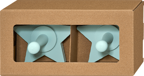 Garderobenhaken-Set aus Holz, Stern, mint (11x6x11 cm) Dekorieren & Einrichten