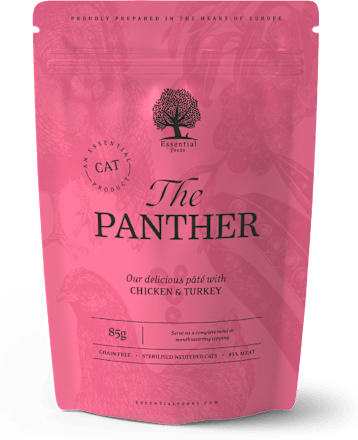 Паучове за котки The panther пилешки филенца с пуешко Essential Foods