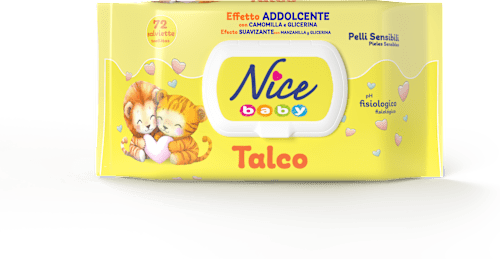 Salviette detergenti baby talco Nice baby