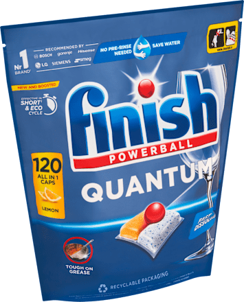 Kapsuly do umývačky riadu Quantum Powerful Clean & Shine Lemon Finish