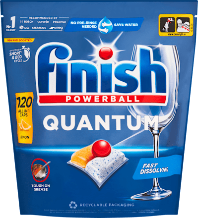 Kapsuly do umývačky riadu Quantum Powerful Clean & Shine Lemon Finish