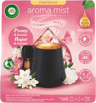 Aroma difuzér + náplň Pivonka a Jazmín Air Wick
