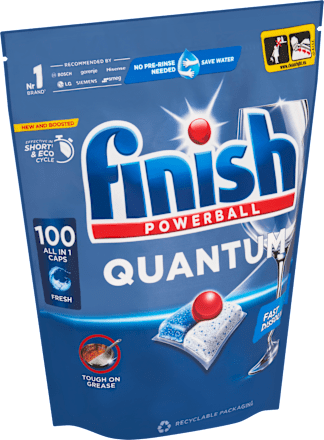 Kapsuly do umývačky riadu Quantum Powerful Clean & Shine Finish