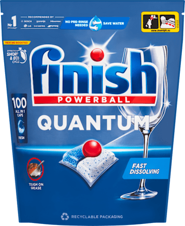 Kapsuly do umývačky riadu Quantum Powerful Clean & Shine Finish