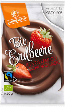 Schokolade Vollmilch Bio Erdbeere Landgarten