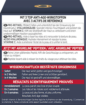 Gesichtscreme Anti-Aging Laser mit Pro-Retinol, Hyaluronsäure und Vitamin C L'ORÉAL PARiS REVITALIFT