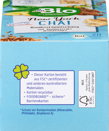 bio čaj Rooibos New York Chai 20x2 g dmBio