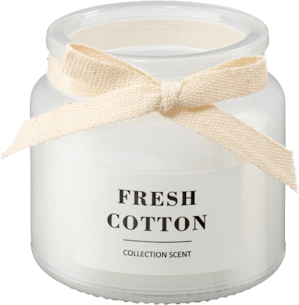 Duftkerzenglas mit Schleife, weiß Dekorieren & Einrichten