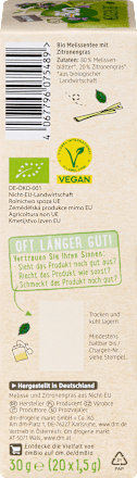 Kräutertee Melissen Tee mit Zitronengras (20 Beutel) dmBio