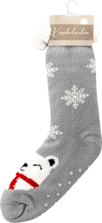 Wintersocken grau mit Bär PURSET