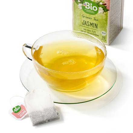 Bio zeleni čaj aromatiziran s cvetovi jasmina (20 × 1,5 g) dmBio