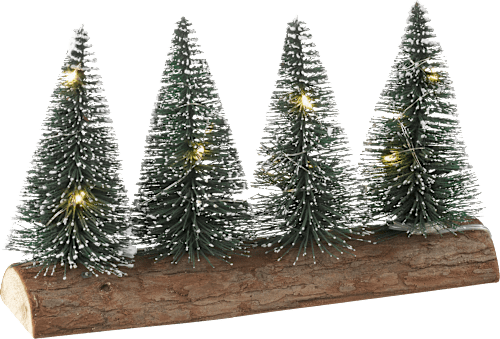 Baumreihe auf Baumstamm mit LED Dekorieren & Einrichten