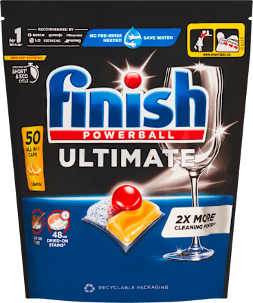 Ultimate All in 1 kapsle do myčky nádobí Lemon Sparkle Finish