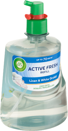 Active Fresh náplň na vodní bázi do automatického difuzéru prádlo a bílá orchidej AIR WICK