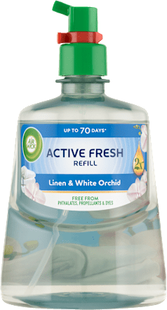 Active Fresh náplň na vodní bázi do automatického difuzéru prádlo a bílá orchidej AIR WICK
