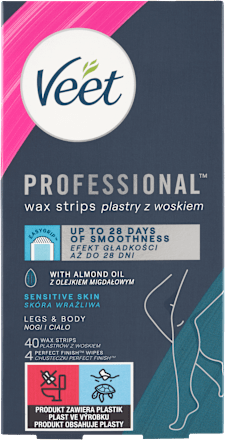 Professional voskové pásky na nohy a tělo Veet