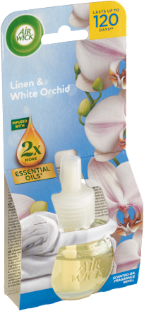 Essential Oils tekutá náplň do elektrického přístroje prádlo a bílá orchidej AIR WICK