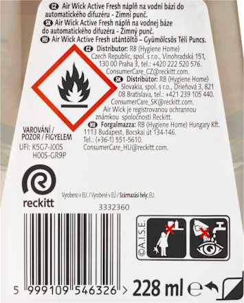 Active Fresh náplň na vodní bázi do automatického difuzéru Zimní punč AIR WICK