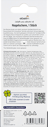 Nagelschere gebogen nickelfrei sortiert ebelin PROFESSIONAL