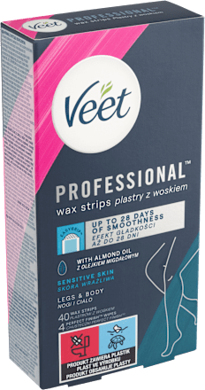 Voskové pásiky na citlivú pokožku Professional Sensitive Skin Veet