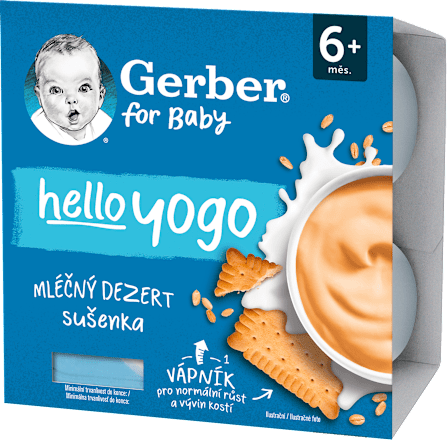 hello yogo mléčný dezert se sušenkami 4x100g Gerber
