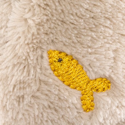 Greifer Otter mit Rasselring, beige fehn