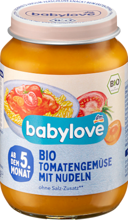 Bio&nbsp;zeleninový príkrm s rajčinami a cestovinou babylove