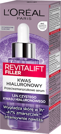 Revitalift Filler Serum przeciwzmarszczkowe do twarzy z 1,5% czystego kwasu hialuronowego  L'ORÉAL PARiS